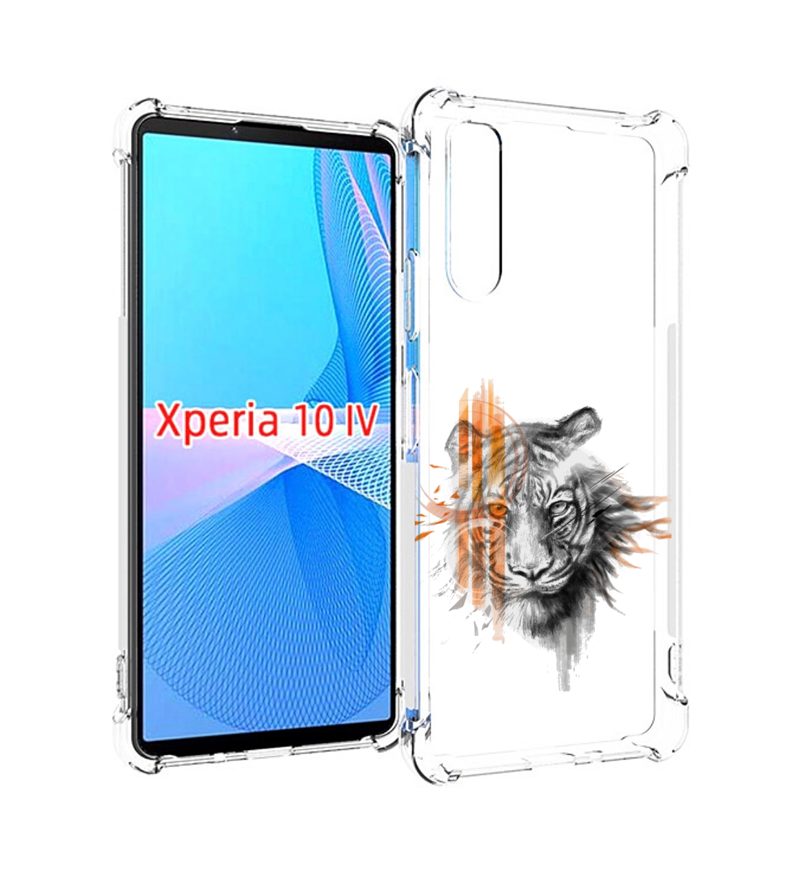 

Чехол MyPads огненный тигр для Sony Xperia 10 IV (10-4), Прозрачный, Tocco