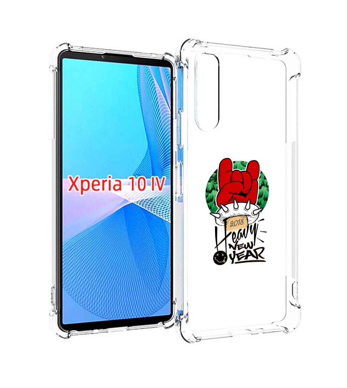 

Чехол MyPads Гангстер новый год для Sony Xperia 10 IV (10-4), Прозрачный, Tocco