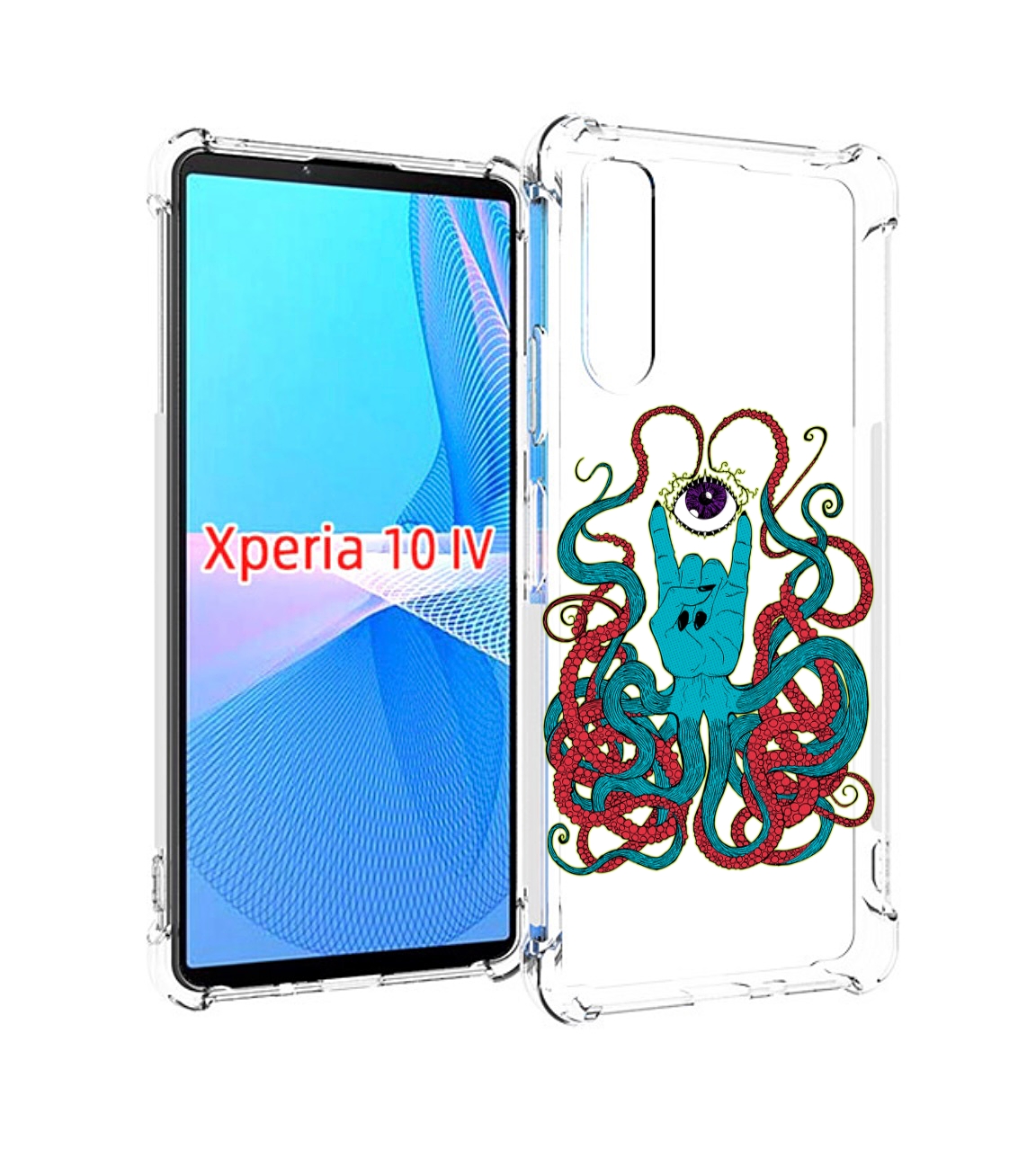 

Чехол MyPads осьминог-рука абстракция для Sony Xperia 10 IV (10-4), Прозрачный, Tocco