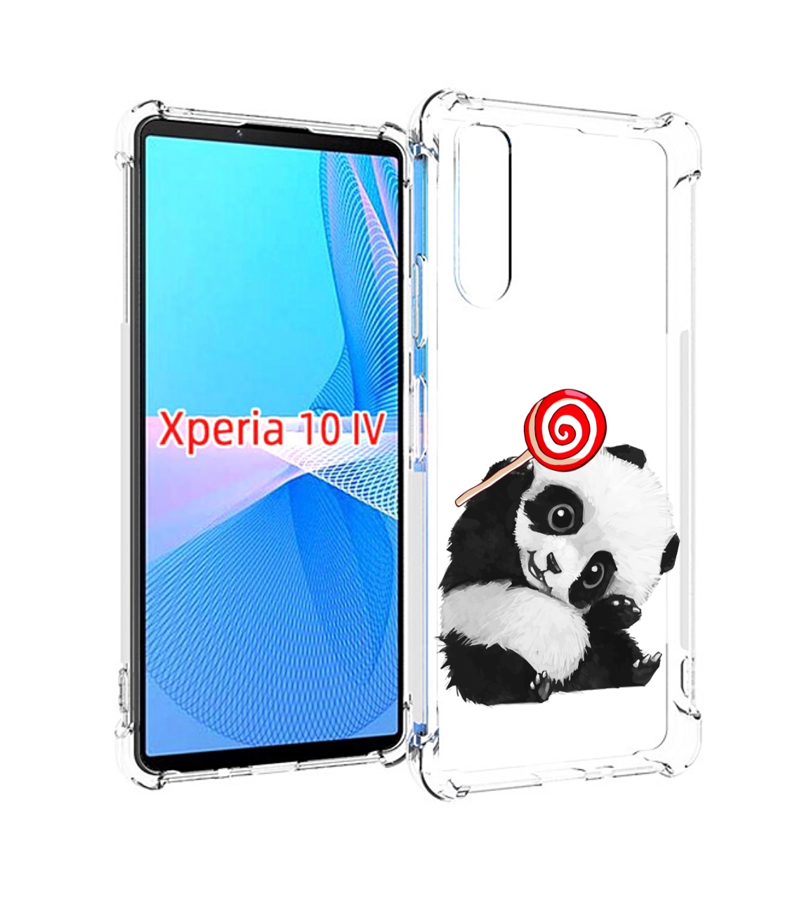 

Чехол MyPads панда с леденцом для Sony Xperia 10 IV (10-4), Прозрачный, Tocco