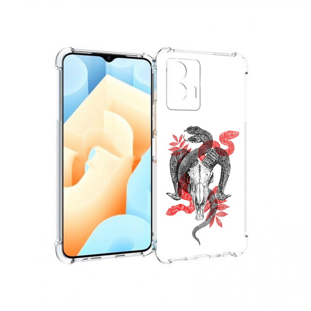 

Чехол MyPads Tocco для Vivo U5 змея в черепе рисунок (PT226979.416.365), Прозрачный, Tocco