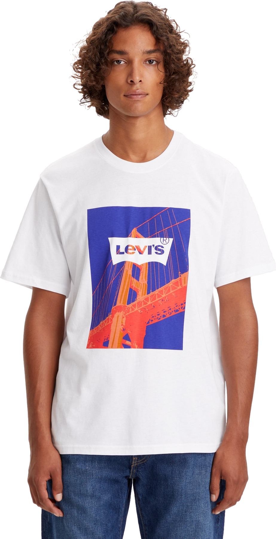 

Футболка мужская Men Relaxed Fit Graphic Tee Levis белая XL, Белый, Men Relaxed Fit Graphic Tee