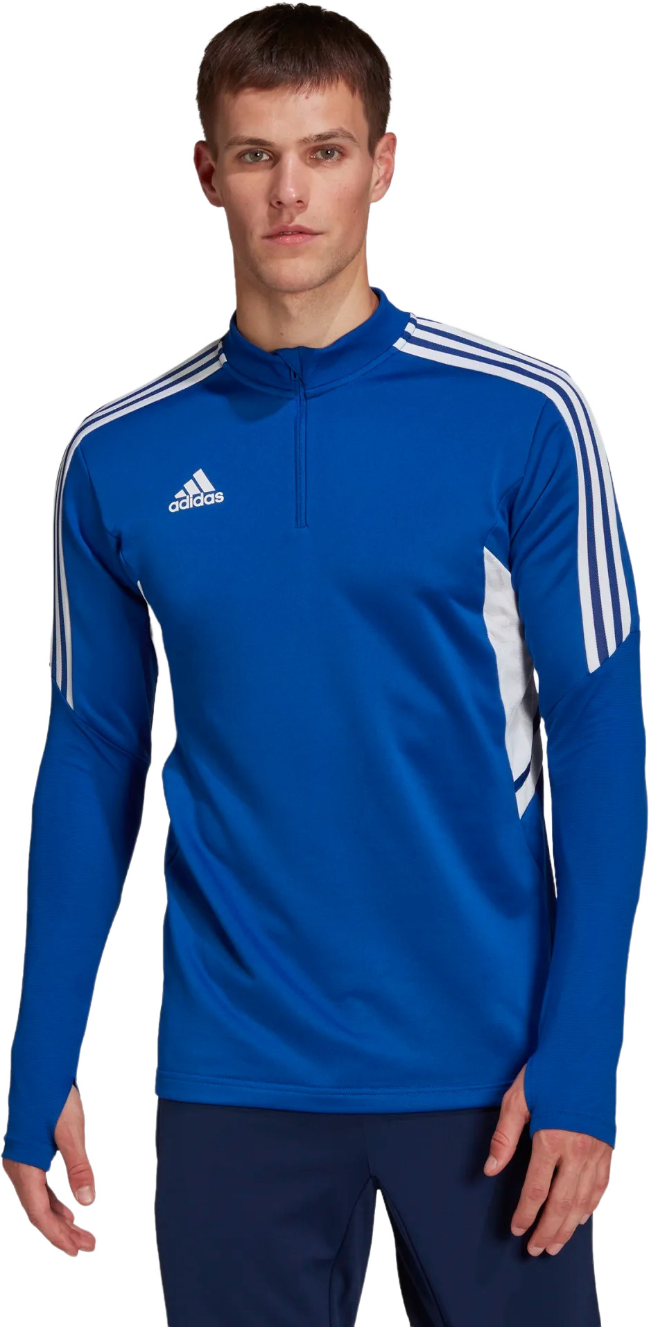 Лонгслив мужской Con22 Tr Top Adidas синий L