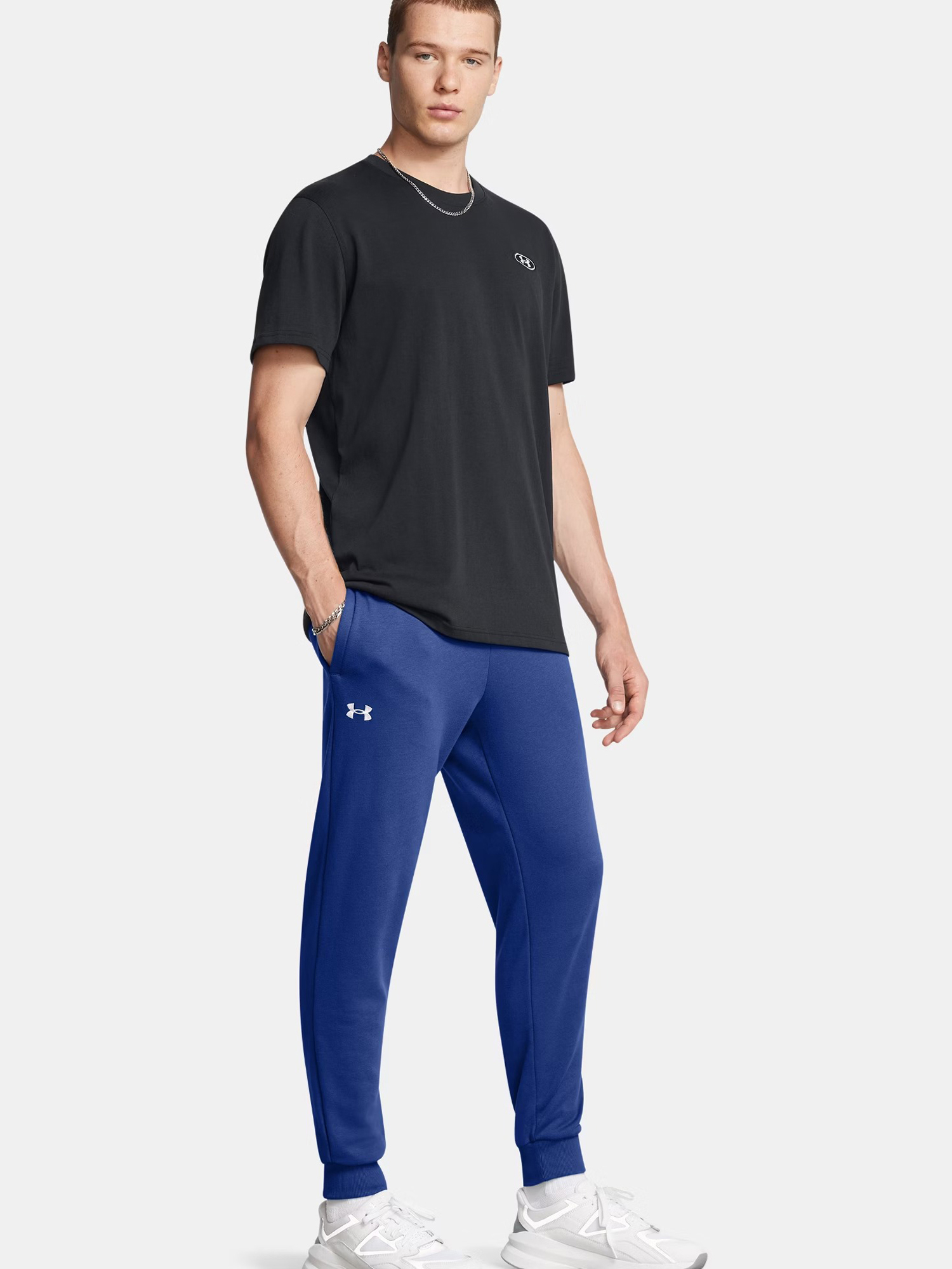 Брюки мужские Under Armour Rival Fleece Joggers 1379774-432 синие 3XL