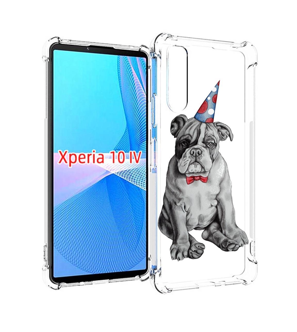 

Чехол MyPads праздничный щенок для Sony Xperia 10 IV (10-4), Прозрачный, Tocco