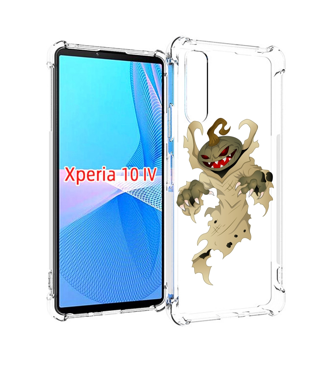 

Чехол MyPads призрак хэллоуина для Sony Xperia 10 IV (10-4), Прозрачный, Tocco