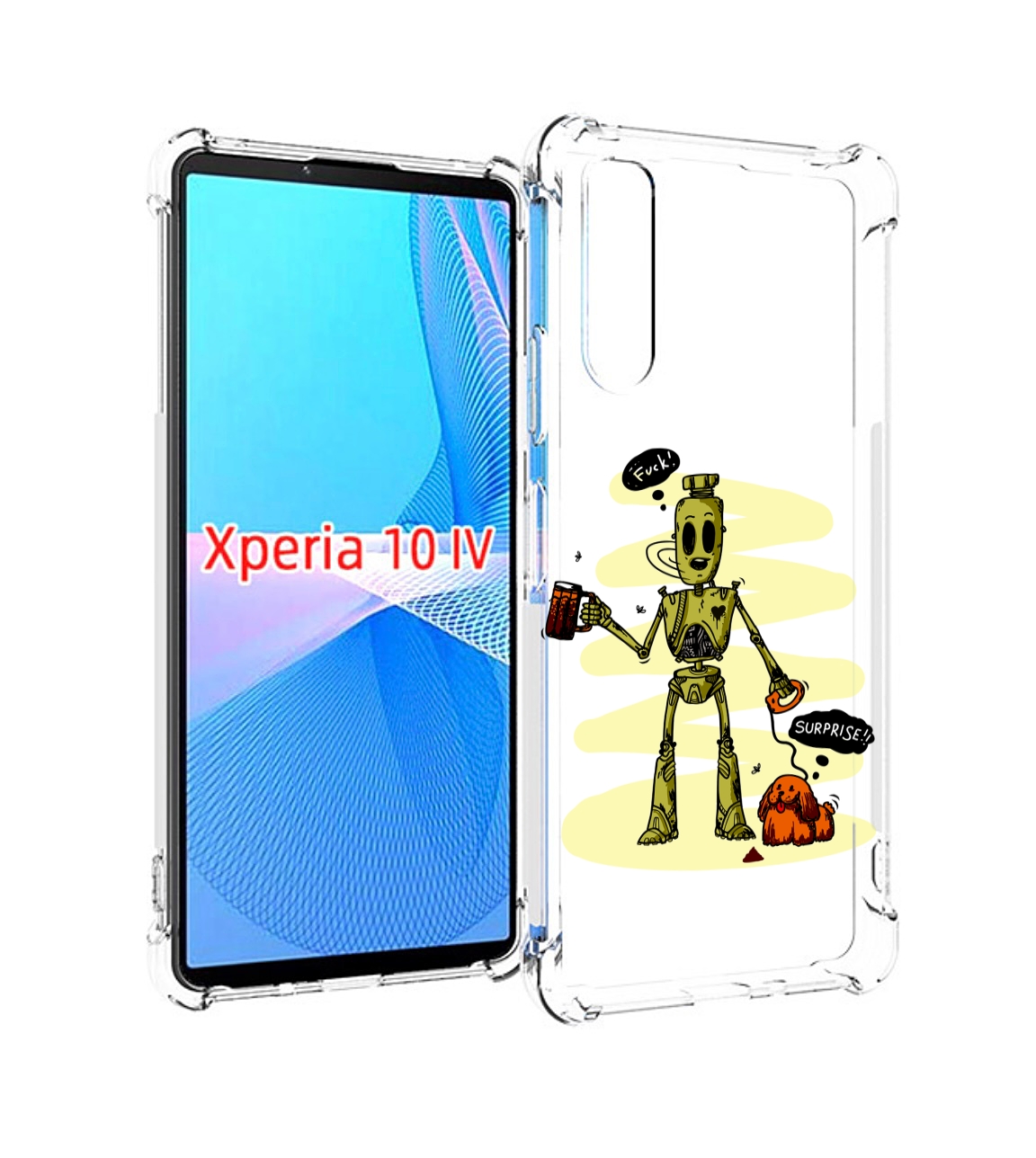

Чехол MyPads прикольный робот для Sony Xperia 10 IV (10-4), Прозрачный, Tocco