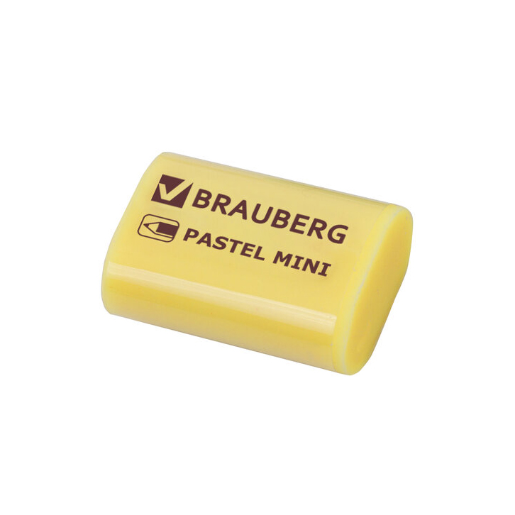 

Ластик Brauberg Pastel Mini 27х18х10мм, набор пастельных цветов, экологичный ПВХ 48шт., Разноцветный