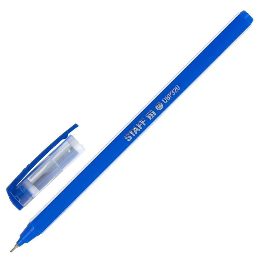 

Ручка шариковая Staff Basic OBP-320 0.35мм, синяя, масляная основа, корпус голубой 50шт.