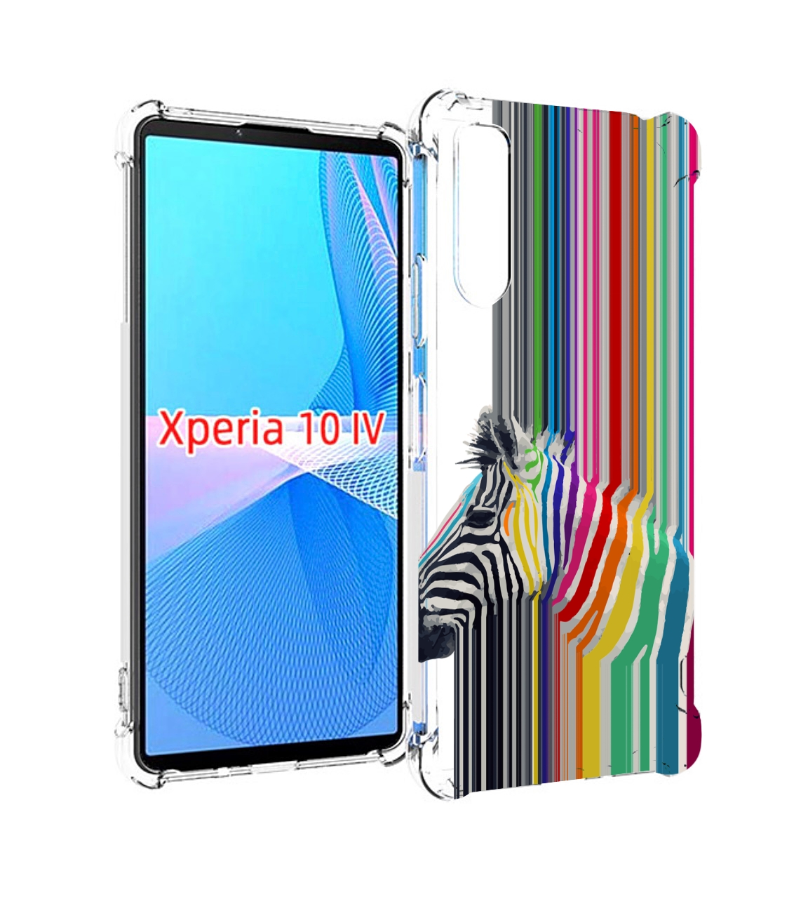 

Чехол MyPads радужная зебра для Sony Xperia 10 IV (10-4), Прозрачный, Tocco