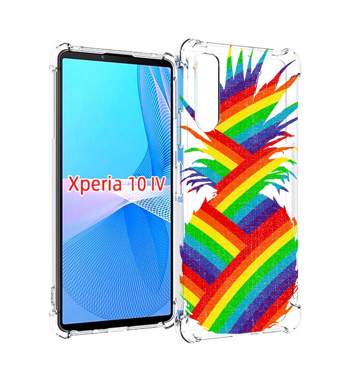 

Чехол MyPads радужный ананас для Sony Xperia 10 IV (10-4), Прозрачный, Tocco