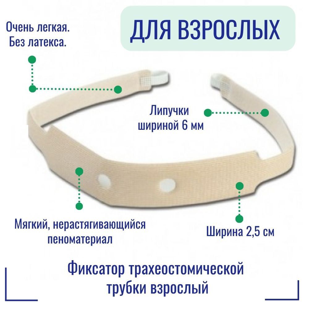 

Повязка-фиксатор Portex 520000 для трахеостомической трубки,, взрослый, 520000