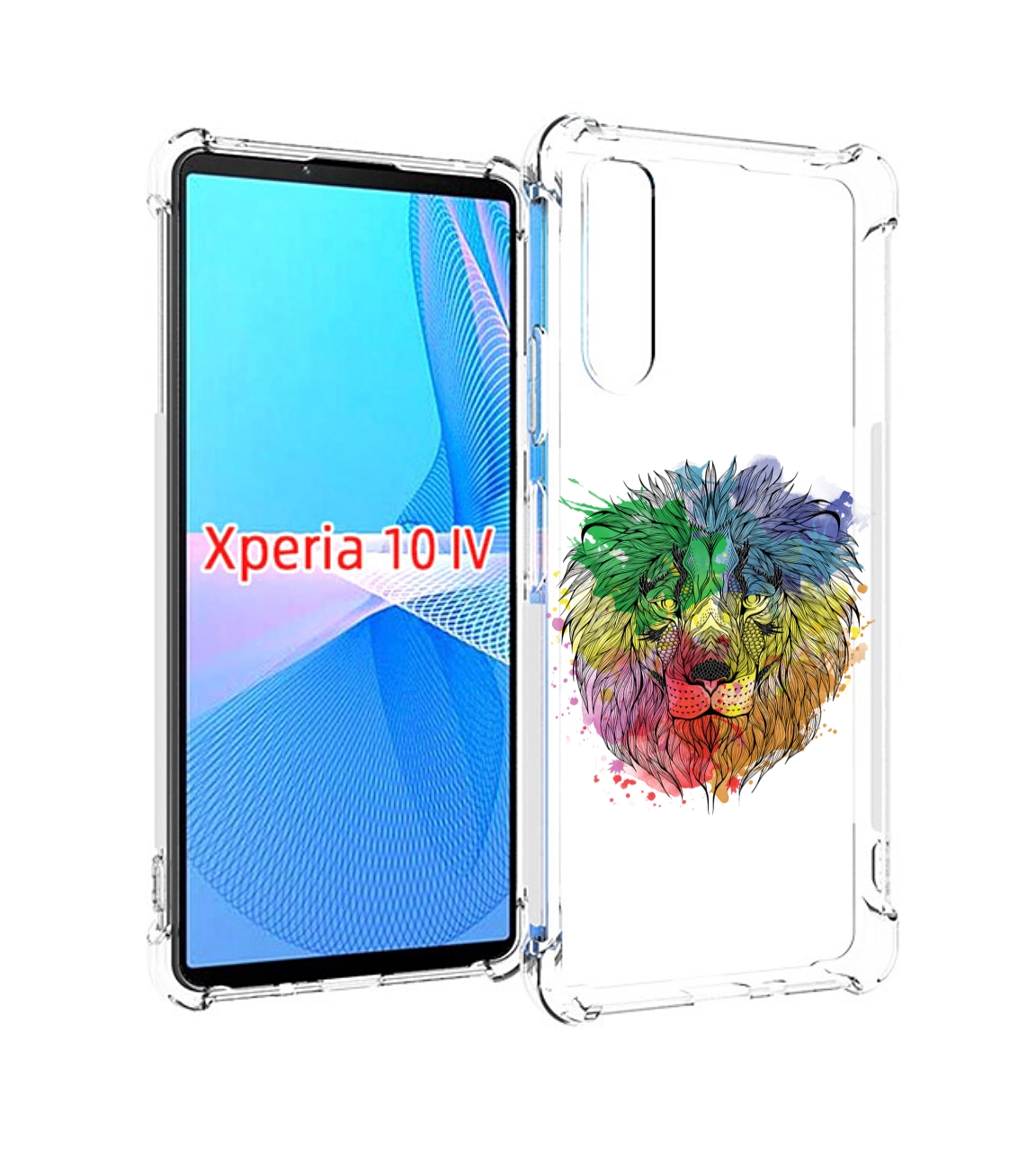 

Чехол MyPads разноцветный гордый лев для Sony Xperia 10 IV (10-4), Прозрачный, Tocco