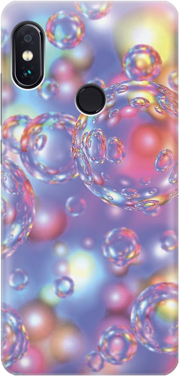 

Чехол на Xiaomi Redmi Note 5 "Необычные пузырьки", Белый;розовый, 2382