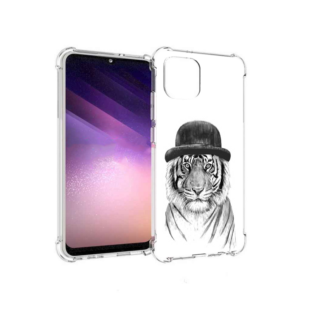 

Чехол MyPads Tocco для Samsung Galaxy A03 тигр британец (PT226903.537.641), Прозрачный, Tocco