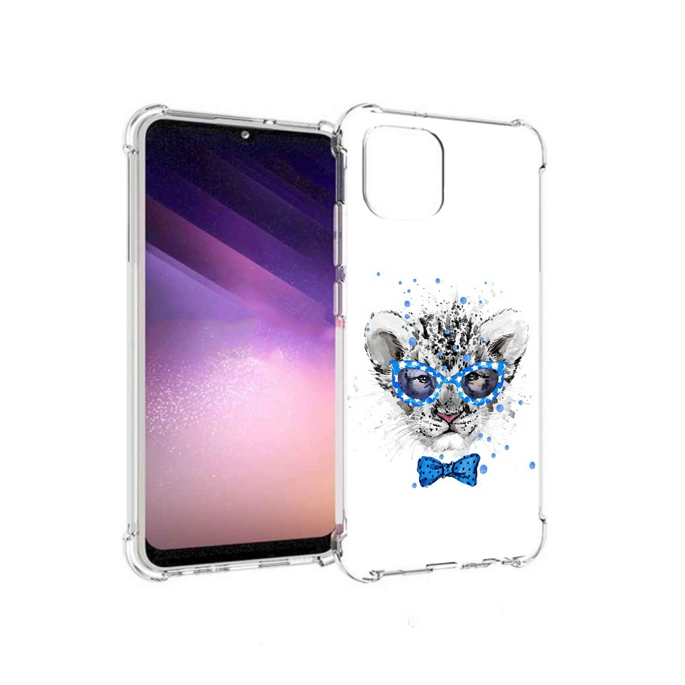 

Чехол MyPads Tocco для Samsung Galaxy A03 тигренок с бабочкой (PT226903.537.642), Прозрачный, Tocco