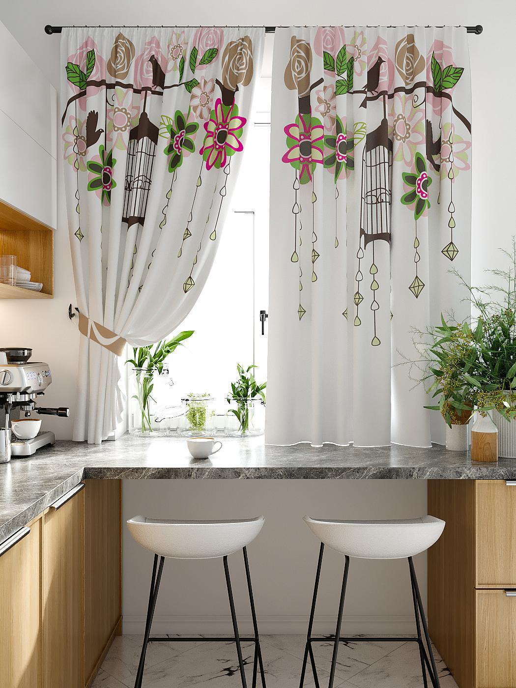 

Комплекты штор AT HOME Киморан высота 180 см, ширина 150 см, Белый, 920339
