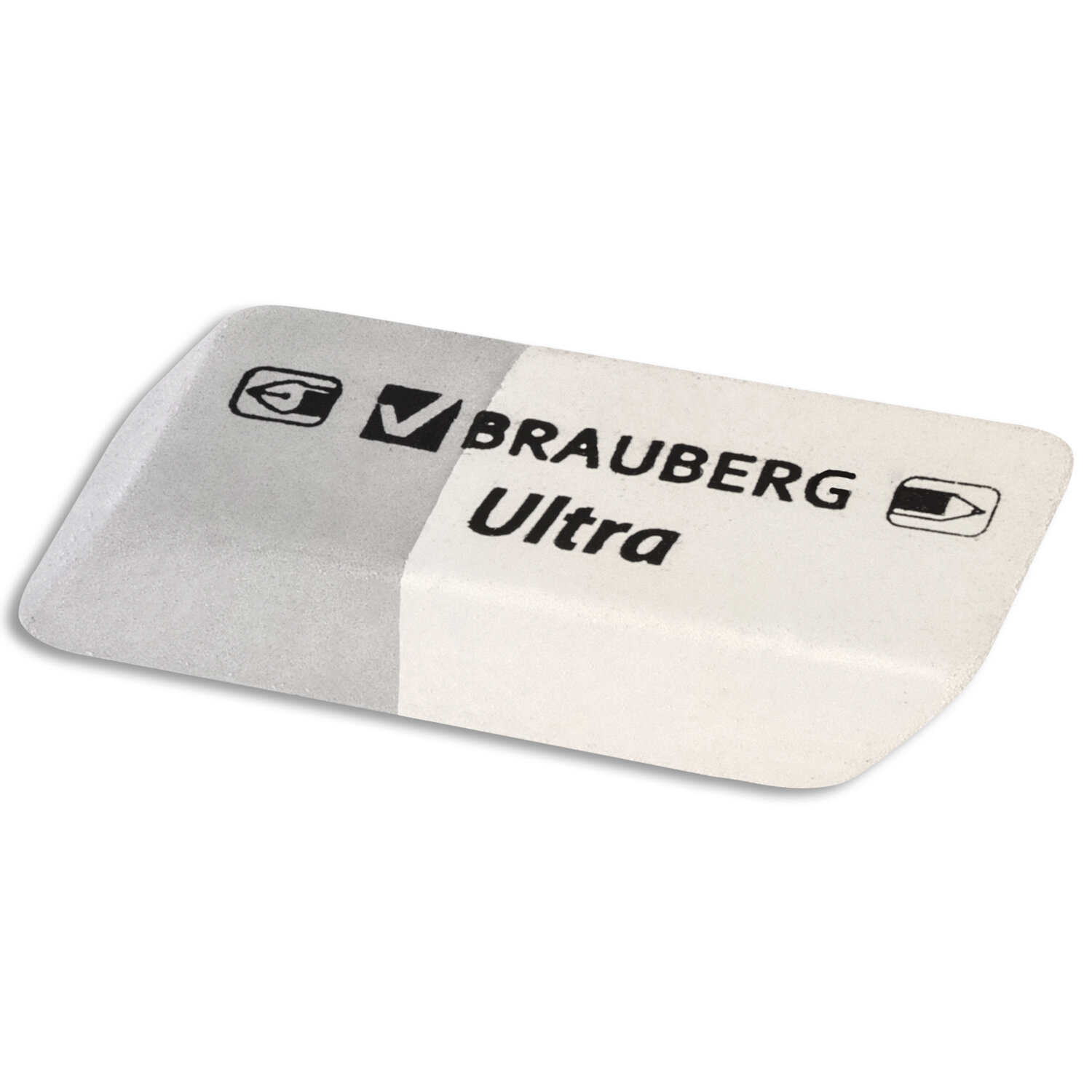 фото Ластик brauberg ultra 41х14х8мм, серо-белый, натуральный каучук 80шт. 228703