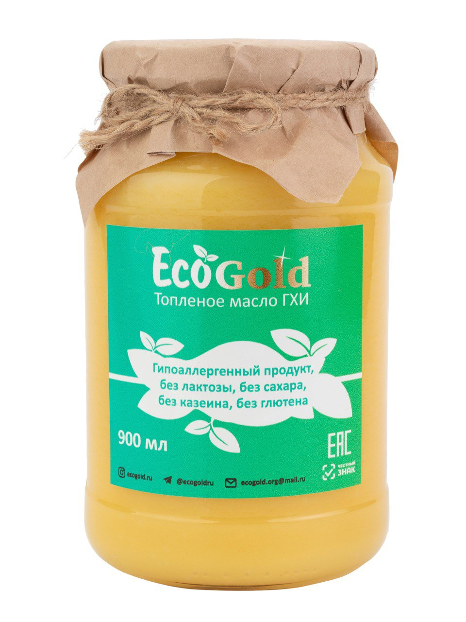 Масло ГХИ EcoGold жирность 99,8, 900 г