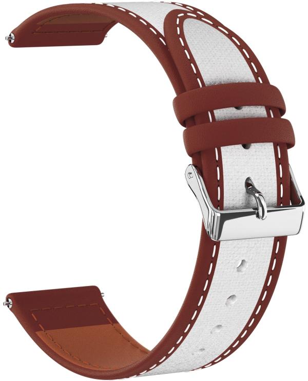 

Ремешок кожаный GSMIN Fuzzy 22 для Ticwatch Pro (Красный)