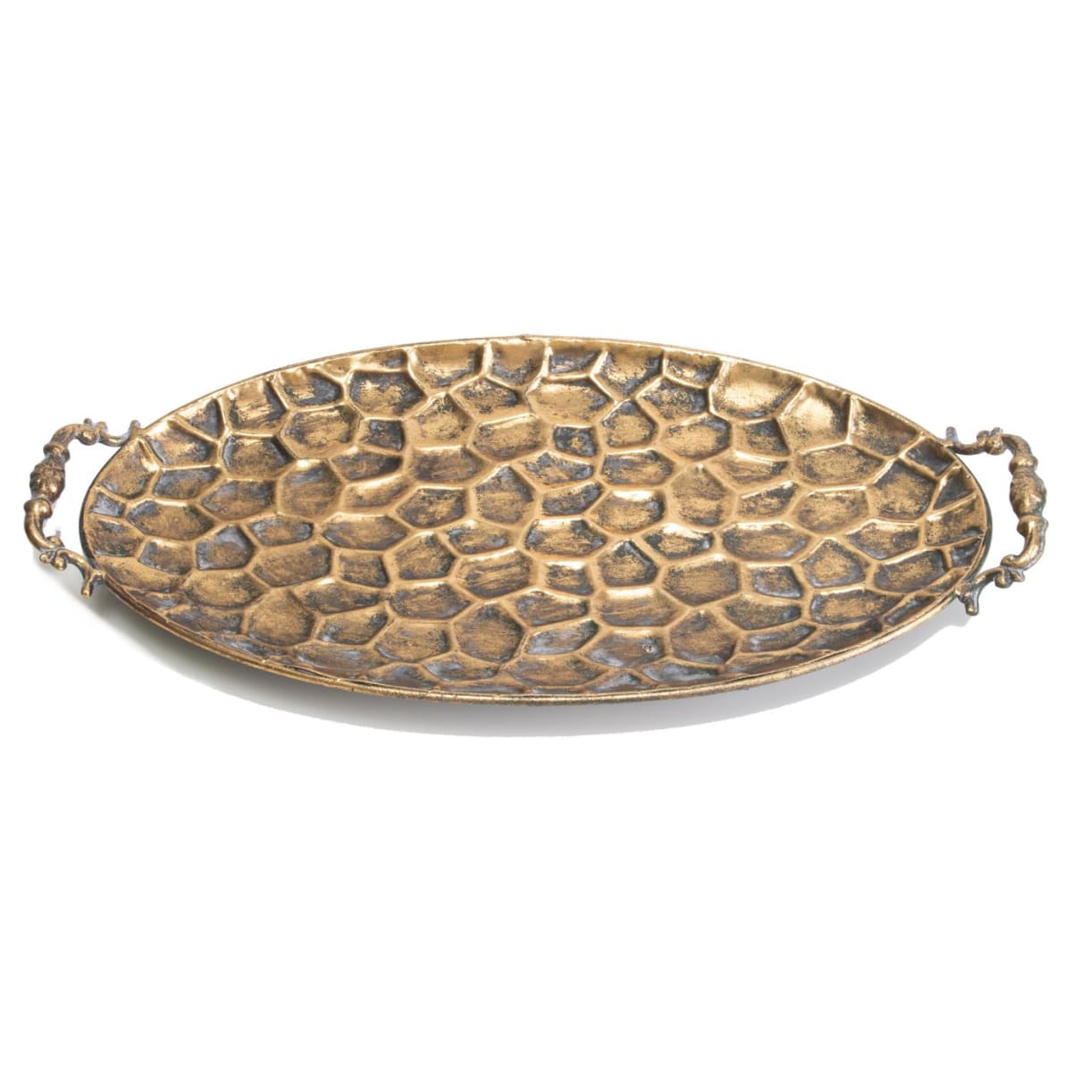 

Декоративное блюдо с ручками Glasar Марокко 49 x 25 x 6 см бронзовая