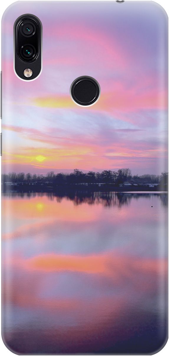 

Чехол на Xiaomi Redmi Note 7 "Зарево над рекой", Голубой;фиолетовый, 2383