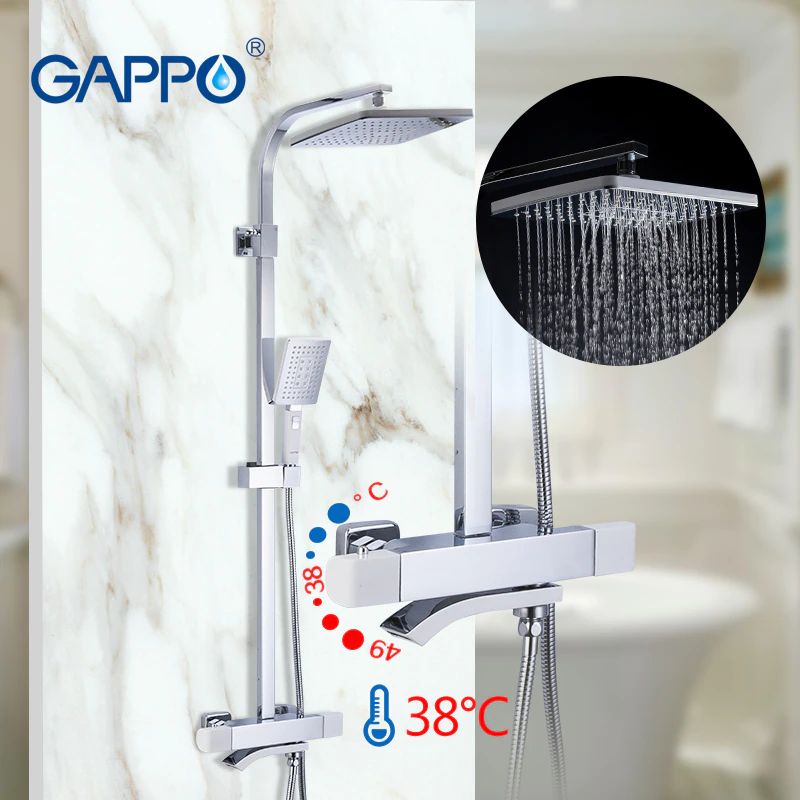 

Душевая система с термостатом Gappo G2407-50, Белый;хром, G2407-50