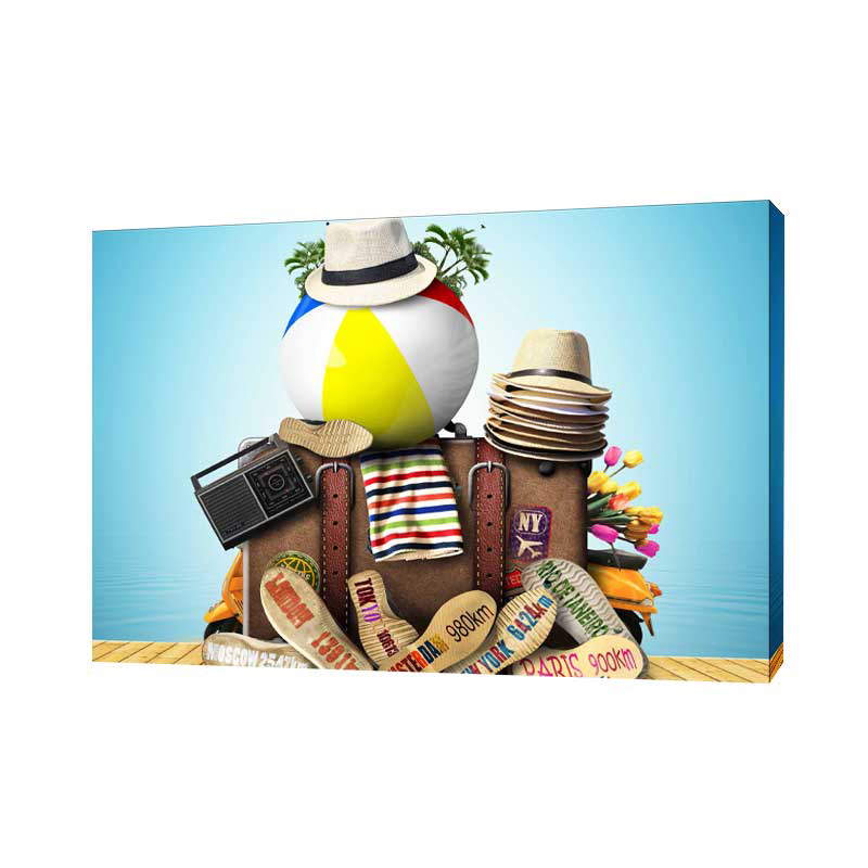 

Картина на холсте на стену Сити бланк Набор путешественника 50х70 см, Картина на холсте