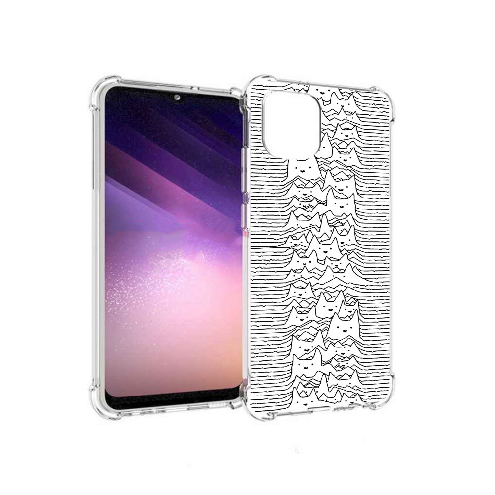 

Чехол MyPads Tocco для Samsung Galaxy A03 черно белые коты 3D (PT226903.537.682), Прозрачный, Tocco