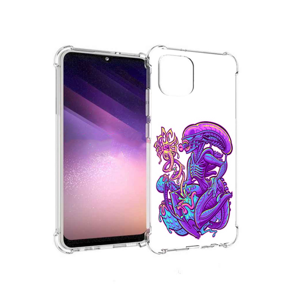 

Чехол MyPads Tocco для Samsung Galaxy A03 чужой фиолетовый цвет (PT226903.537.693), Прозрачный, Tocco