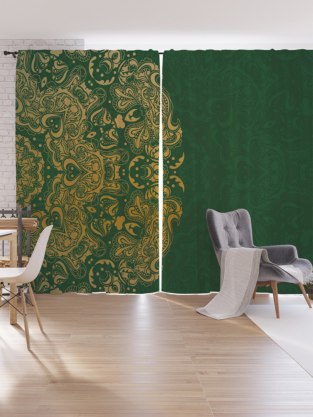 

Шторы под лён JoyArty "Качественный узор", серия Oxford DeLux, 340х265 см, Качественный узор