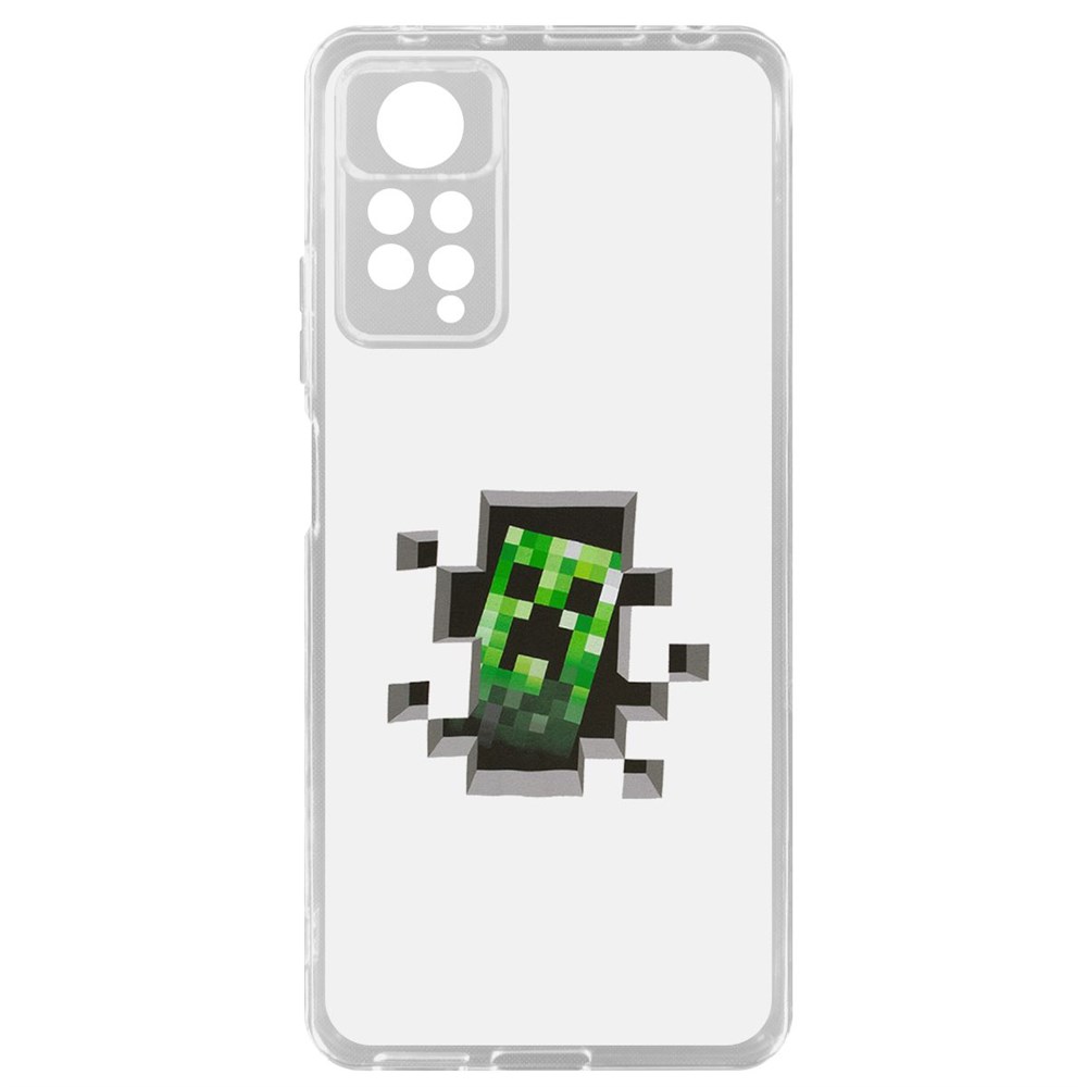

Чехол-накладка Minecraft-Крипер для Xiaomi Redmi Note 11 Pro, Прозрачный