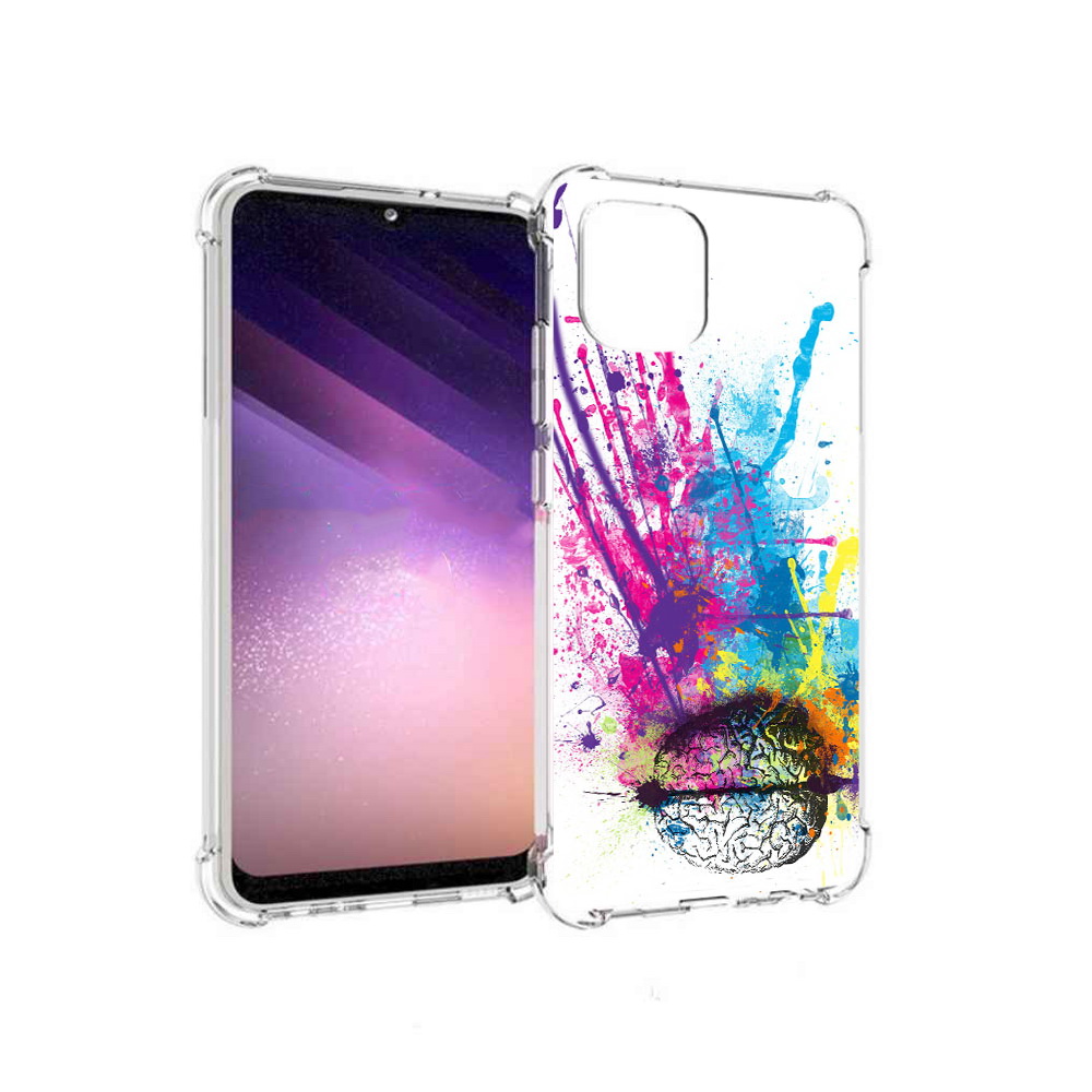 

Чехол MyPads Tocco для Samsung Galaxy A03 яркий красочный мозг (PT226903.537.710), Прозрачный, Tocco