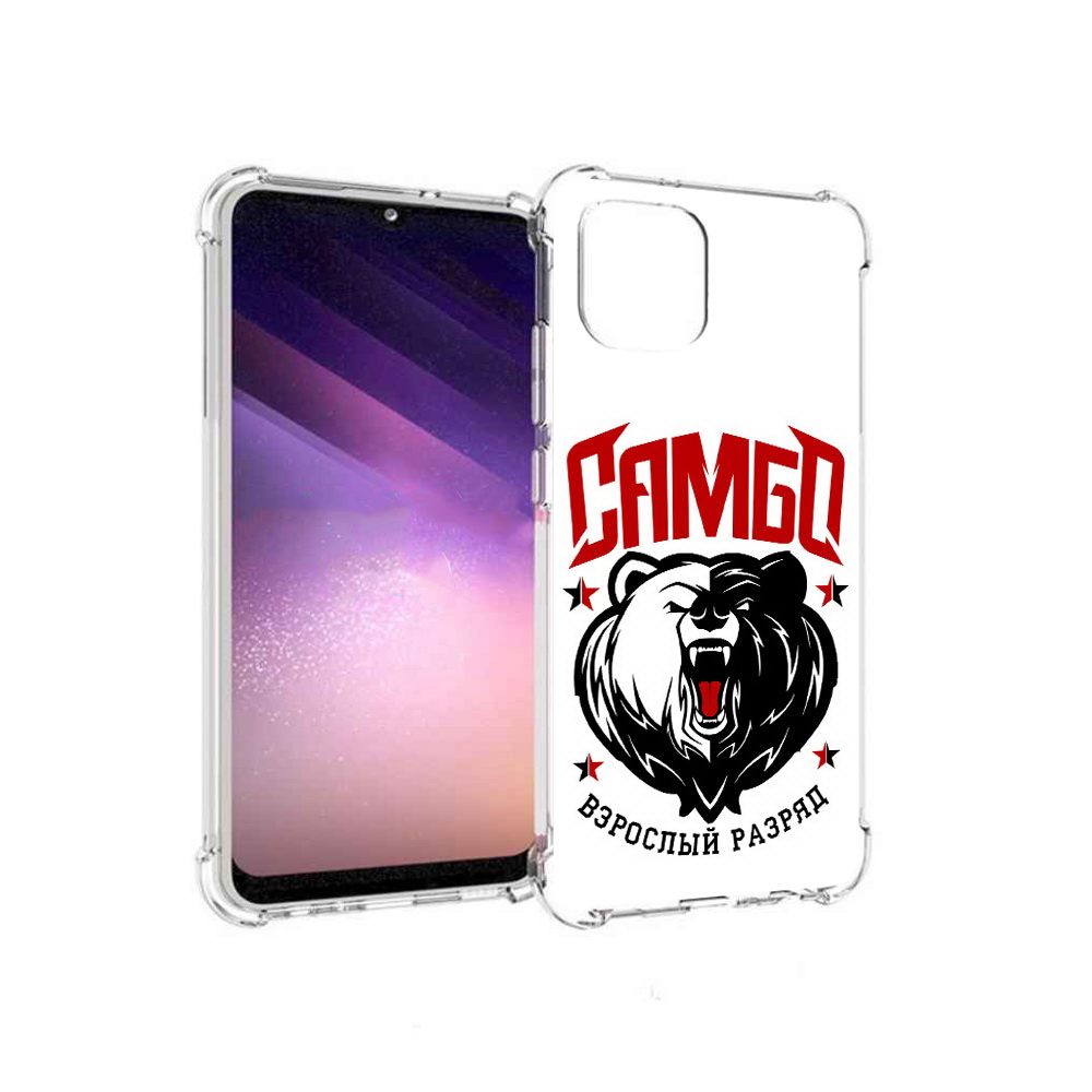 

Чехол MyPads Tocco для Samsung Galaxy A03 Единоборства Самбо медведь (PT226903.537.75), Прозрачный, Tocco
