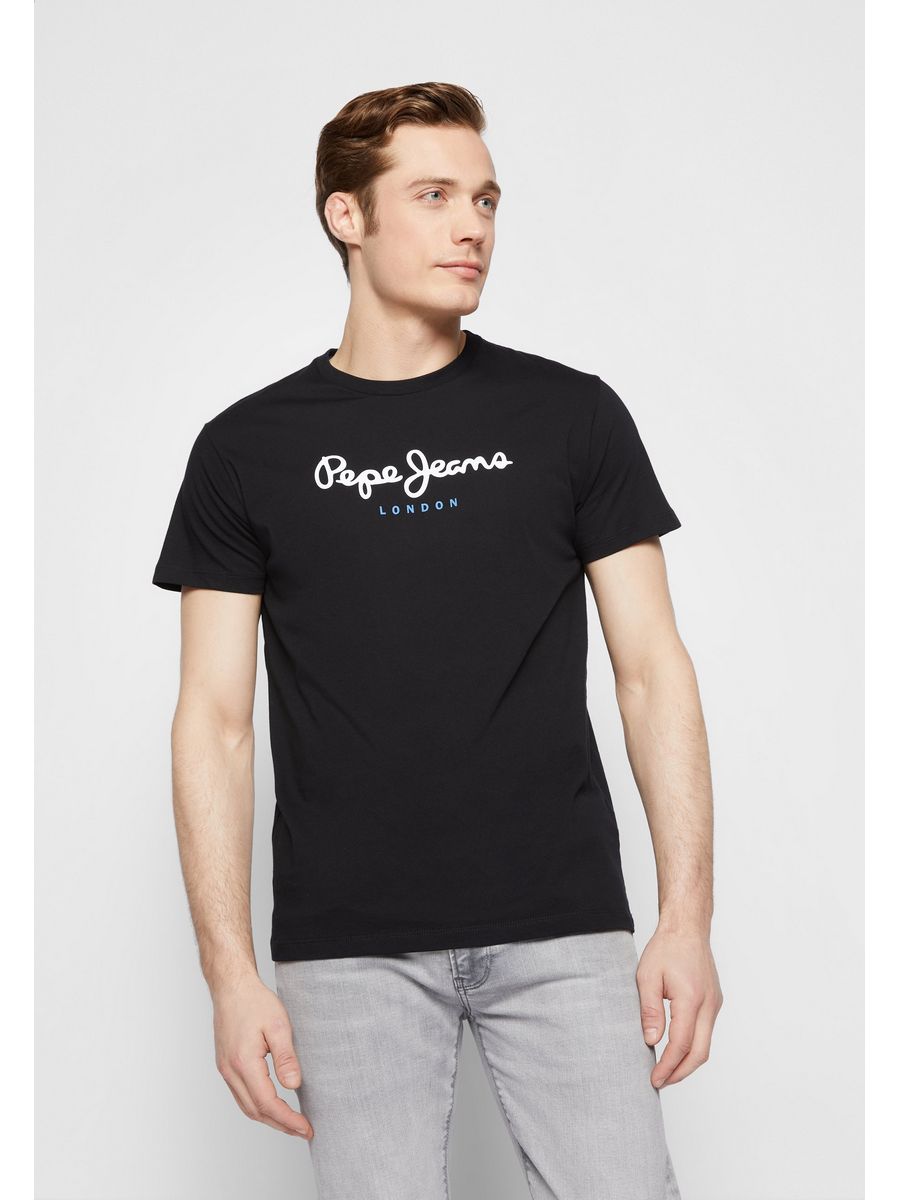 

Футболка мужская Pepe Jeans PE122O0F6 черная L, Черный, PE122O0F6