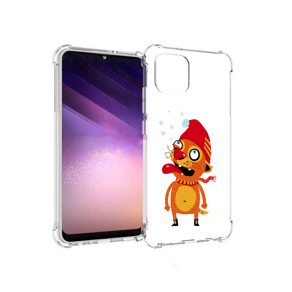 

Чехол MyPads Tocco для Samsung Galaxy A03 Зимний кот (PT226903.537.88), Прозрачный, Tocco
