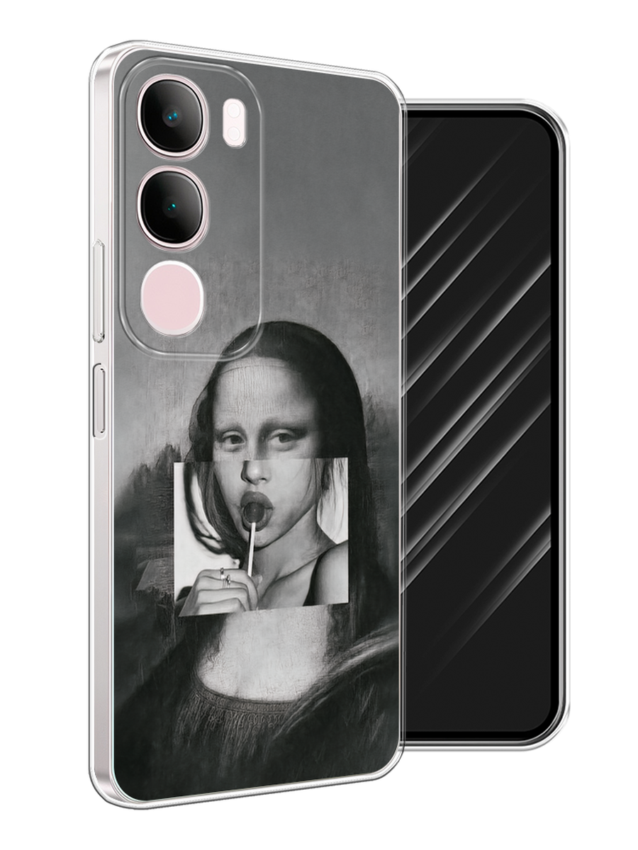 

Чехол Awog на Vivo Y19s "Mona Lisa sucking lollipop", Серый, 2612350-1
