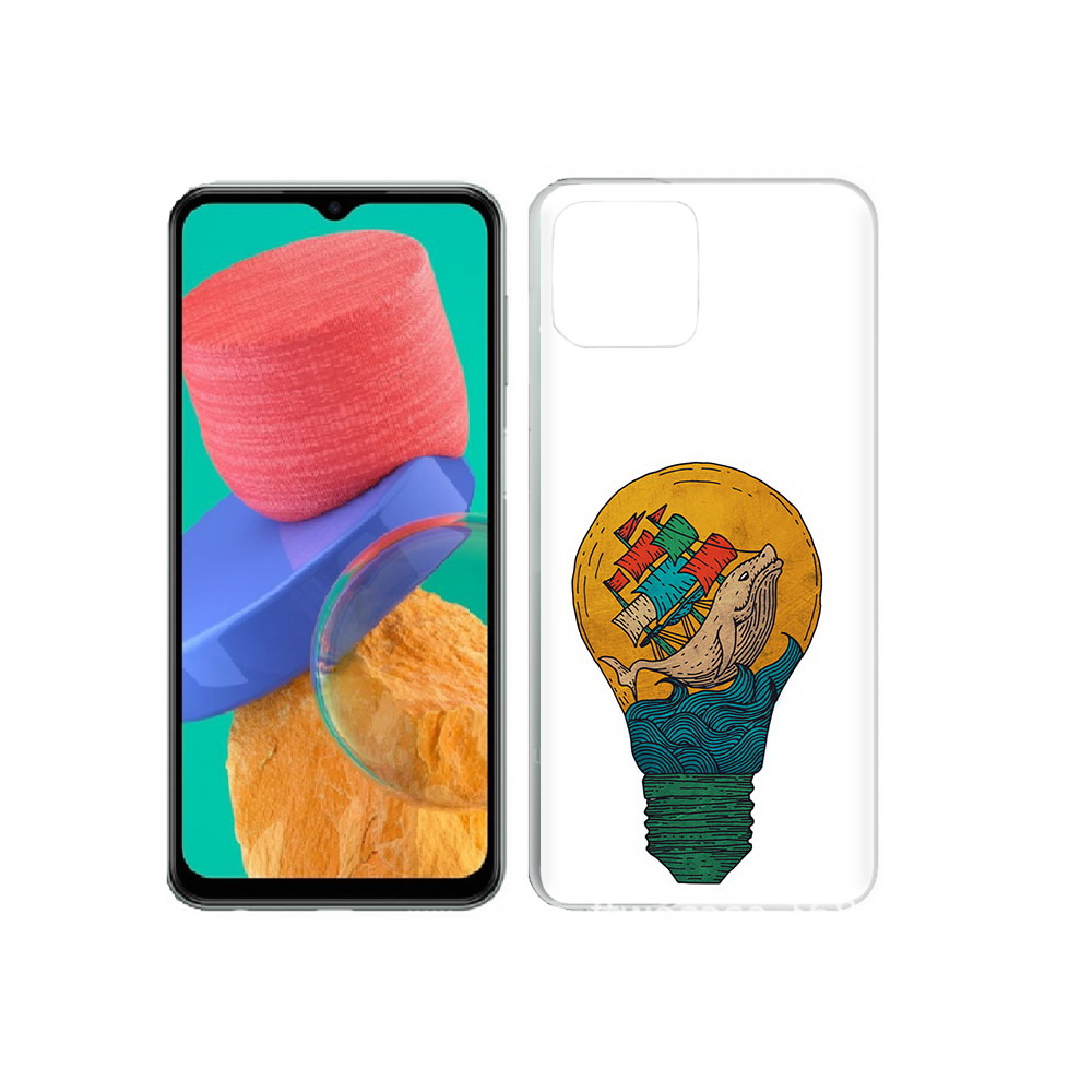 

Чехол MyPads Tocco для Samsung Galaxy M33 кит в лампочке с парусами (PT227322.603.387), Прозрачный, Tocco