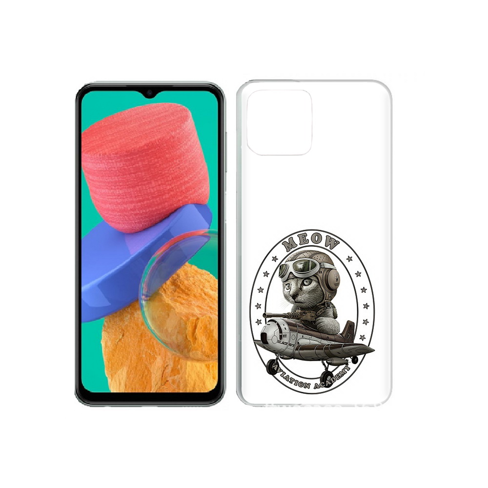 

Чехол MyPads Tocco для Samsung Galaxy M33 кот в самолете (PT227322.603.395), Прозрачный, Tocco