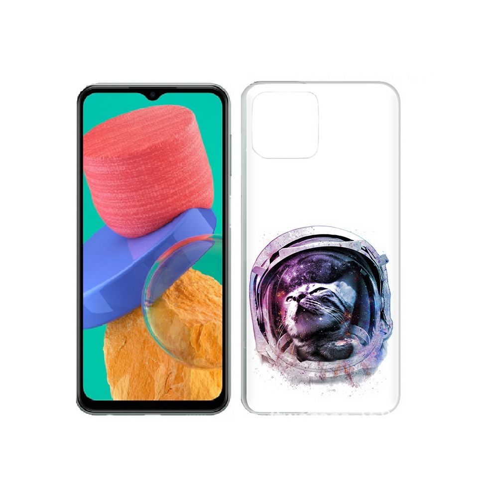 

Чехол MyPads Tocco для Samsung Galaxy M33 кот в шлеме (PT227322.603.396), Прозрачный, Tocco