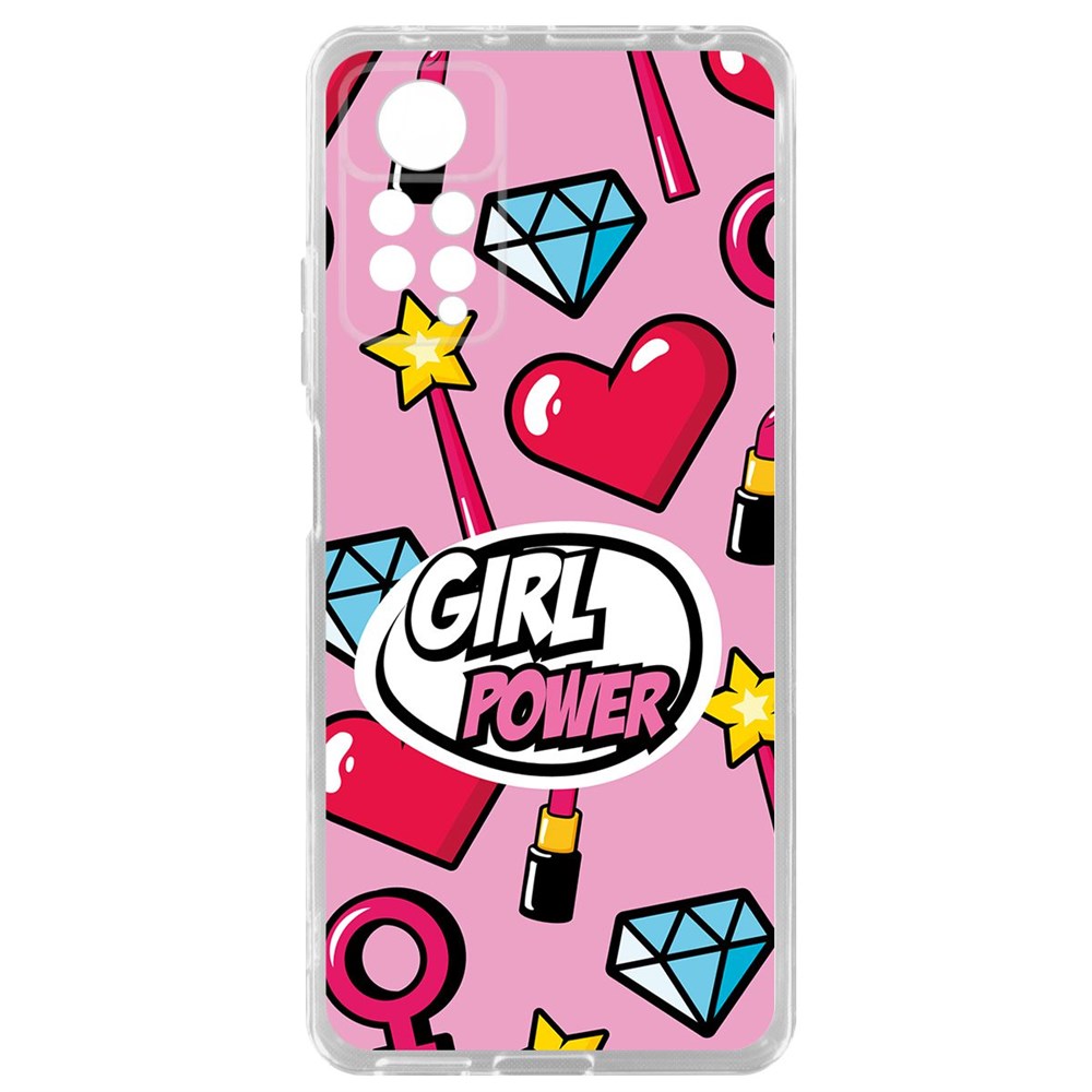 

Чехол-накладка Girl Power для Xiaomi Redmi Note 11 Pro, Прозрачный