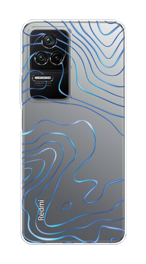 

Чехол на Poco F4, Redmi K40S "Blue lines", Прозрачный;синий, 314650-1