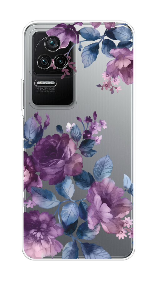 

Чехол на Poco F4, Redmi K40S "Purple Blossoms", Синий;фиолетовый, 314650-1