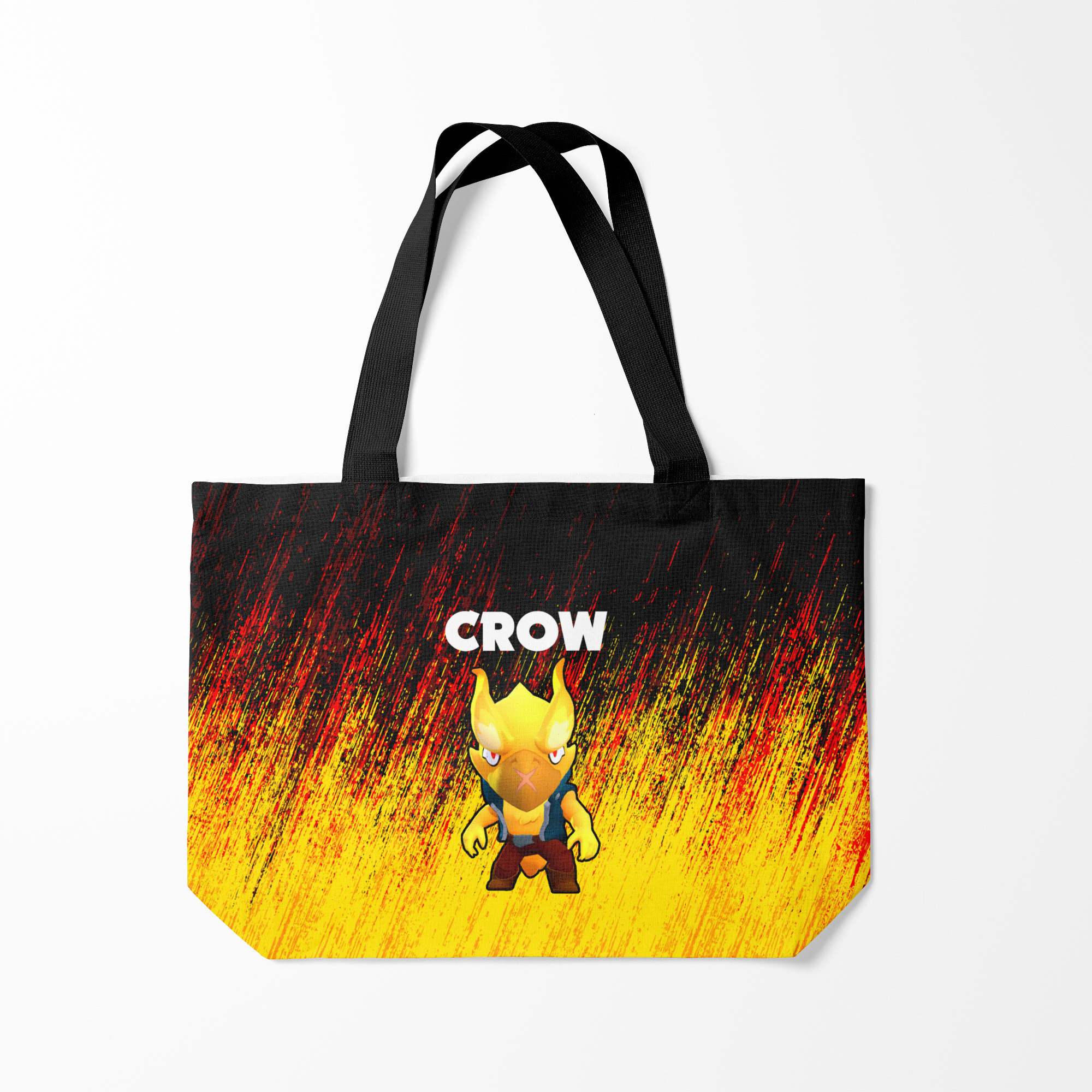 

Сумка шoппер унисекс Burnettie BRAWL STARS CROW PHOENIX, желтый; черный, BRAWL STARS CROW PHOENIX