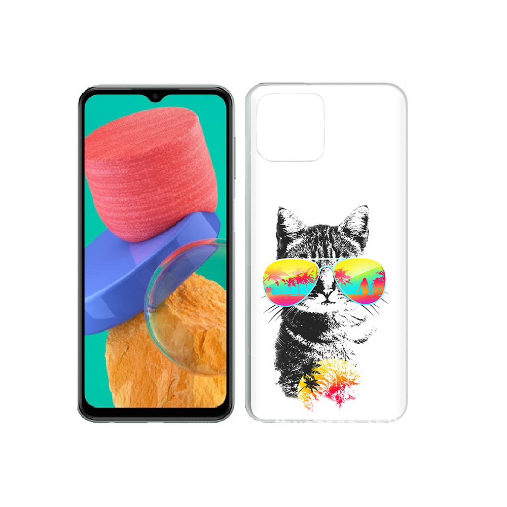 

Чехол MyPads Tocco для Samsung Galaxy M33 крутой кот (PT227322.603.425), Прозрачный, Tocco