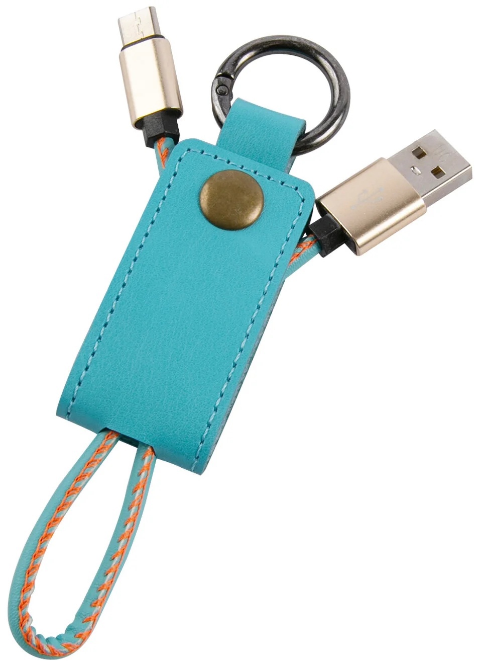 Кабель-брелок MB Mobility USB – Micro-USB, 25 см, голубой УТ000023423