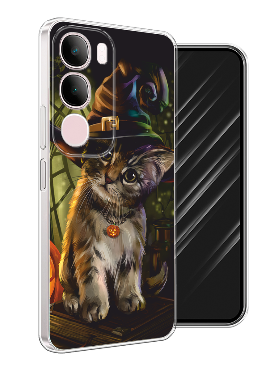 

Чехол Awog на Vivo Y19s "Кот на Хэллоуин", Зеленый;серый, 2612350-1