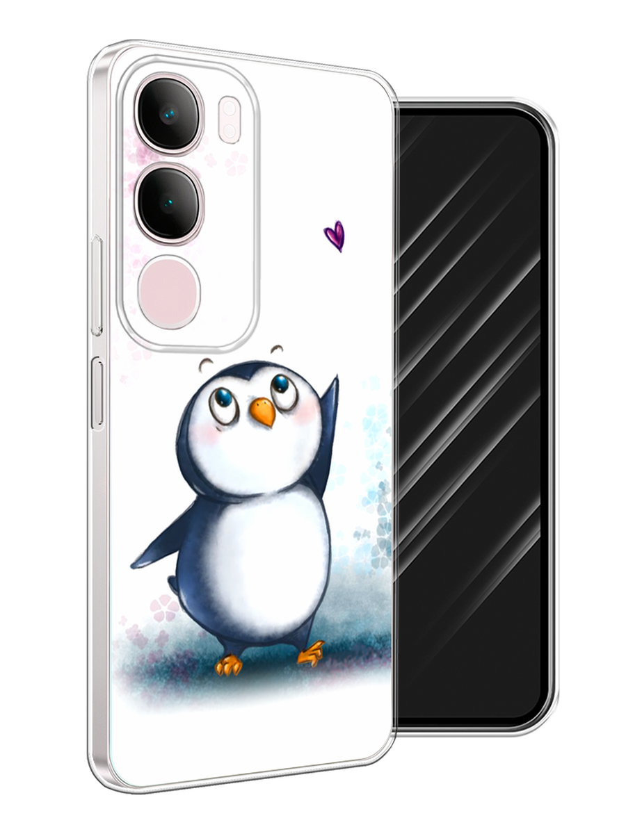 

Чехол Awog на Vivo Y19s "Пингвин и сердечко", Белый, 2612350-1