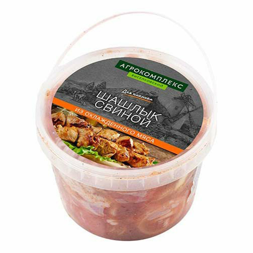 

Шашлык свиной Агрокомплекс маринованный мелкокусковой бескостный охлажденный
