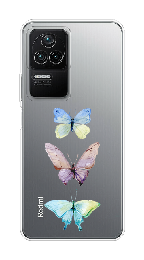 

Чехол на Poco F4/Redmi K40S "Акварельные бабочки", Бирюзовый;розовый, 314650-1